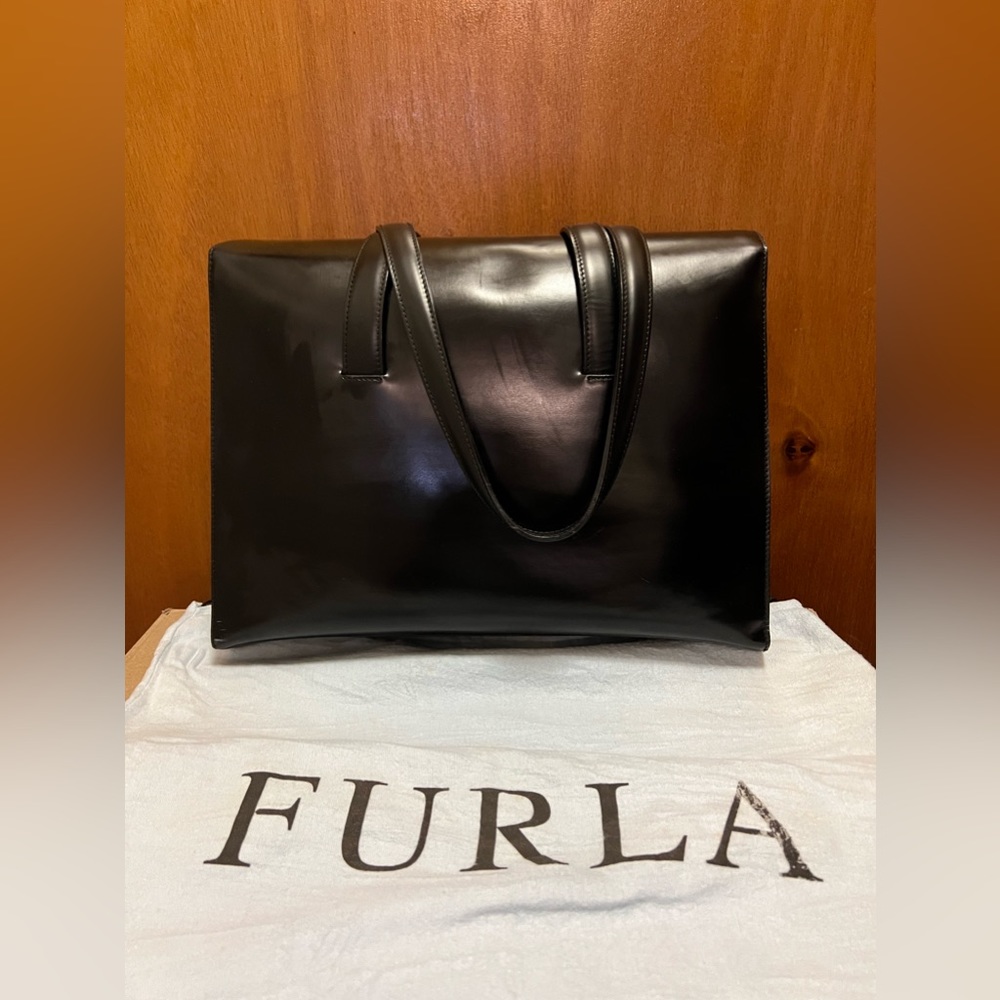 Vintage Structured Furla Work Bag/Computer Bag - image 2